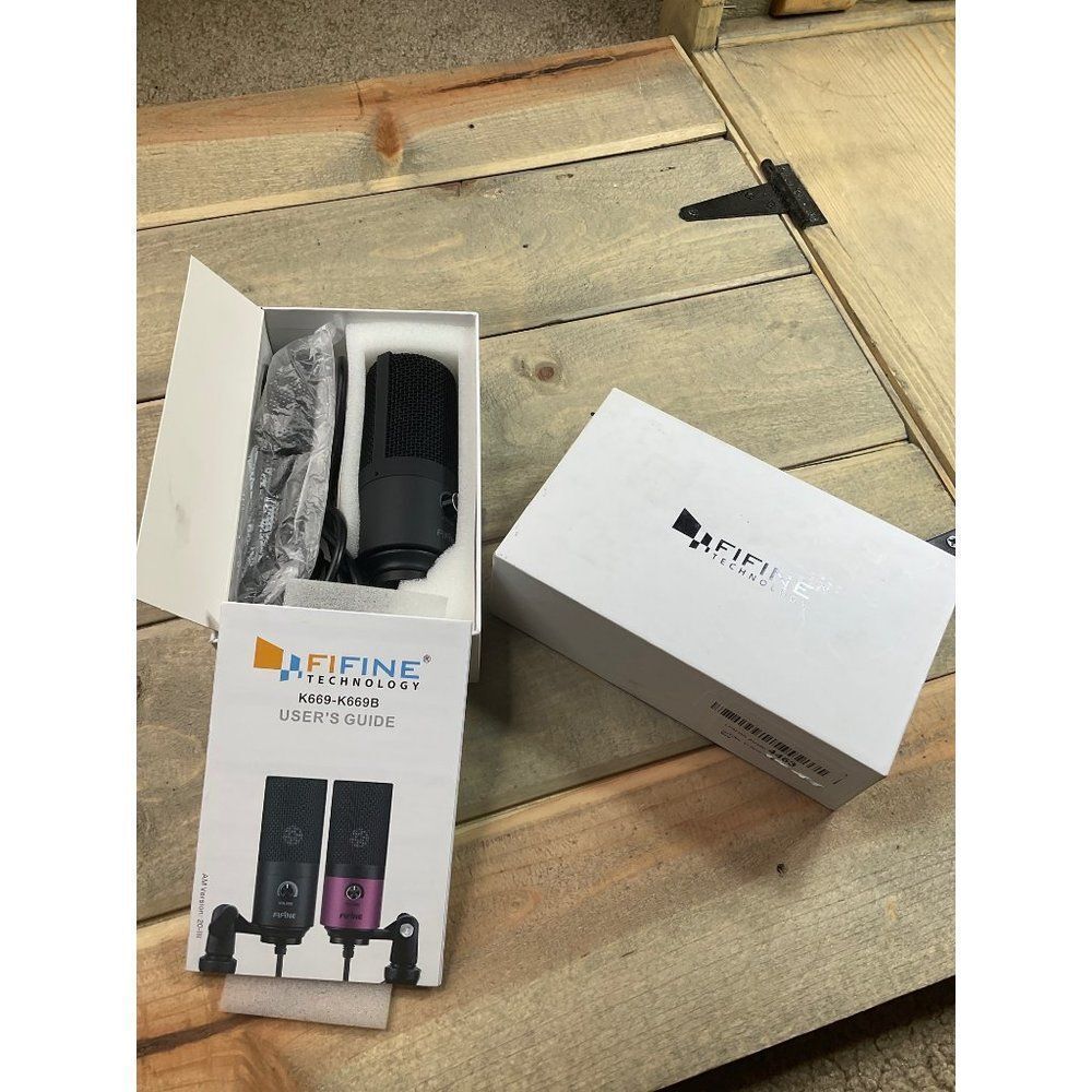 𝅺fifine Technology K669-K669B Condenser Microphone Black